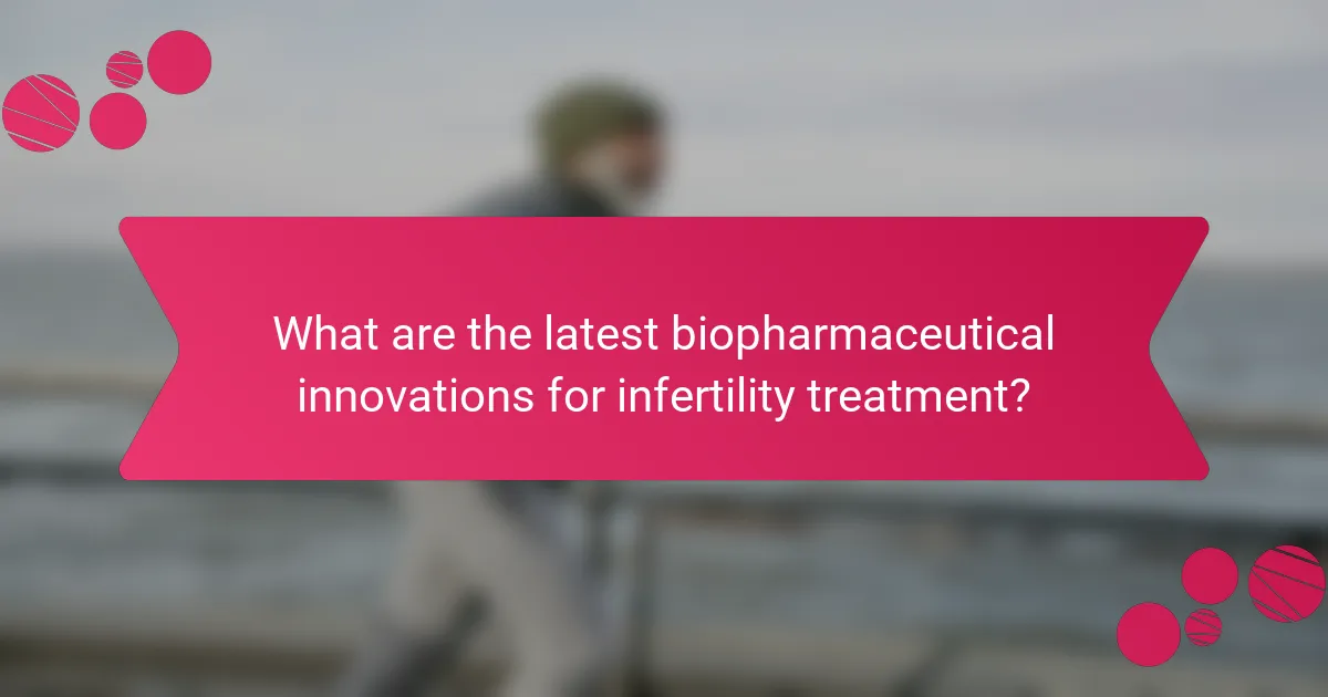 What are the latest biopharmaceutical innovations for infertility treatment?