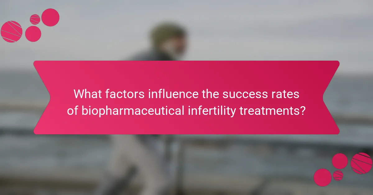 What factors influence the success rates of biopharmaceutical infertility treatments?